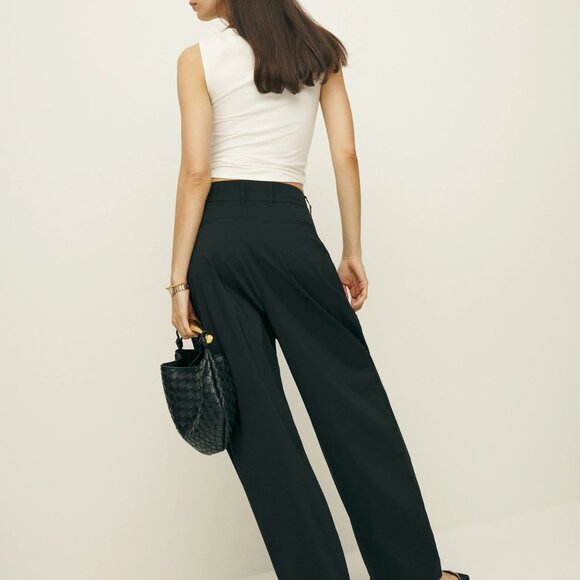 NWT Reformation Danielle Oversized Pant Black - Size 0 - Picture 4 of 7
